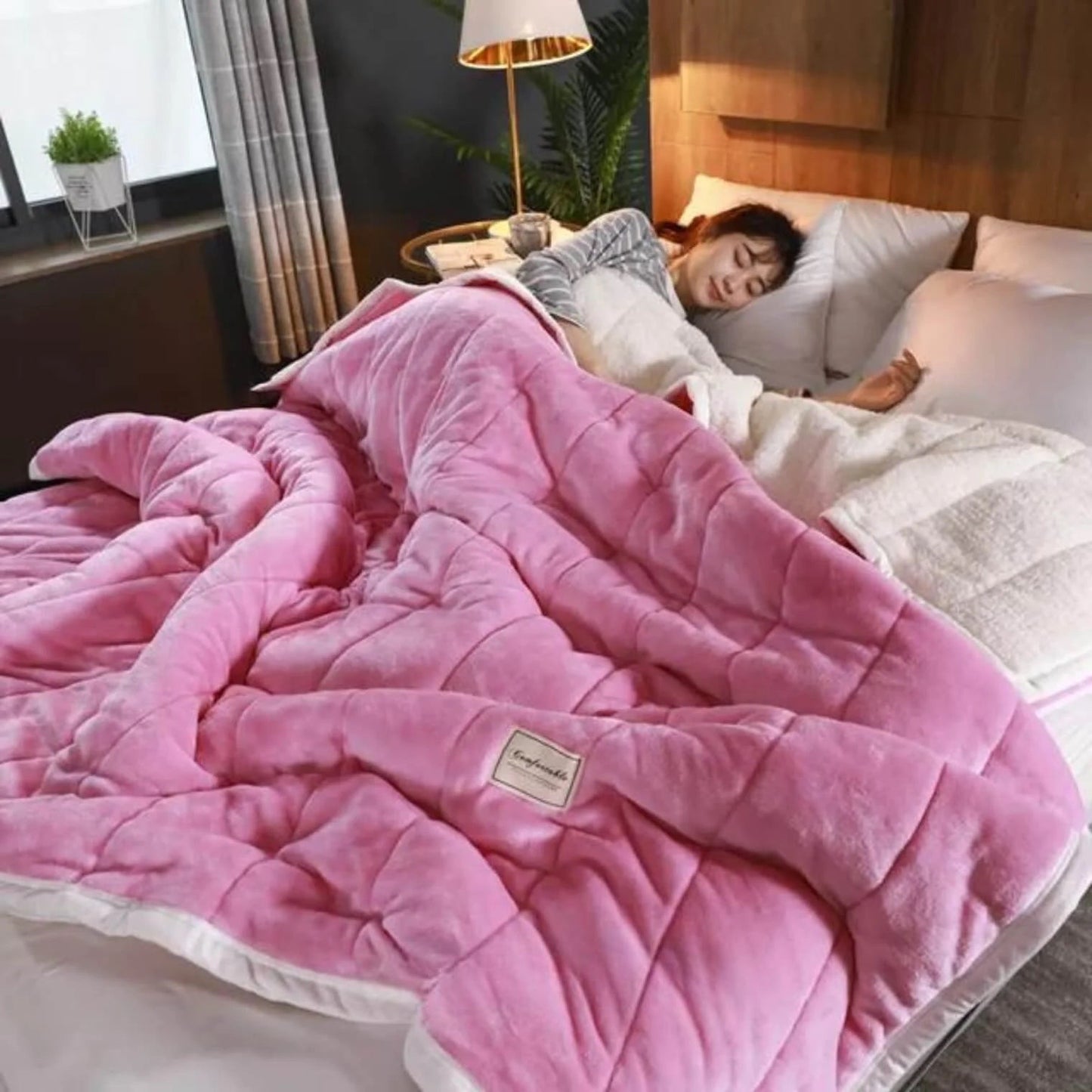 CozyFleece™ pūkuota vilnonė antklodė | Šilta ir jauki – rudeniui ir žiemai