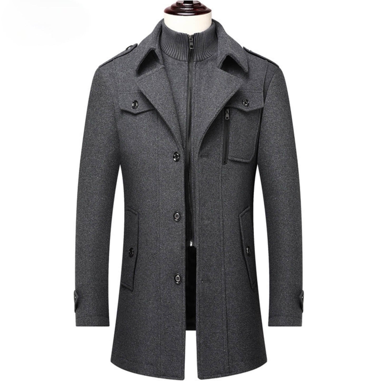 WoolGuard™ Peaky Blinders žieminis paltas | Prabangus dvigubos apykaklės vyriškas paltas