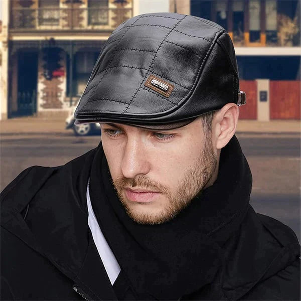 🎩 Naujamadiška odinė beretė