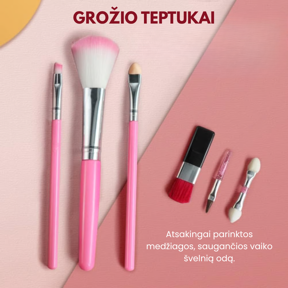 🌸 Vaikiškas nuplaunamas makiažo rinkinys – saugus ir kūrybiškas žaidimas