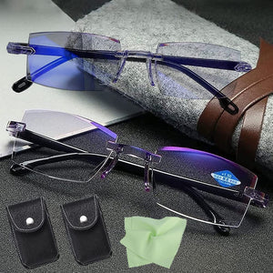 VisionGlass™ Išmanieji anti-radiaciniai akiniai + odinis dėklas