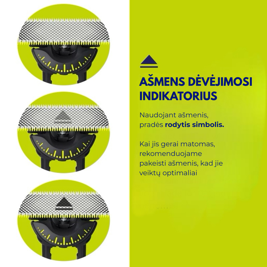 360° „Flex Blade“ – profesionalus daugiafunkcis USB trimeris vyrų priežiūrai