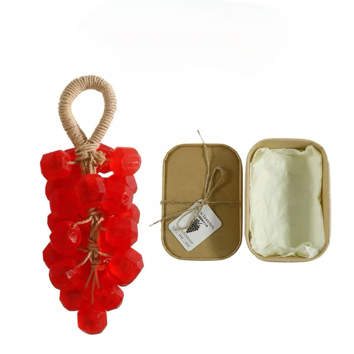 🔥 Originalus rankų darbo kristalinių vynuogių muilas – švelnus valomasis muilas