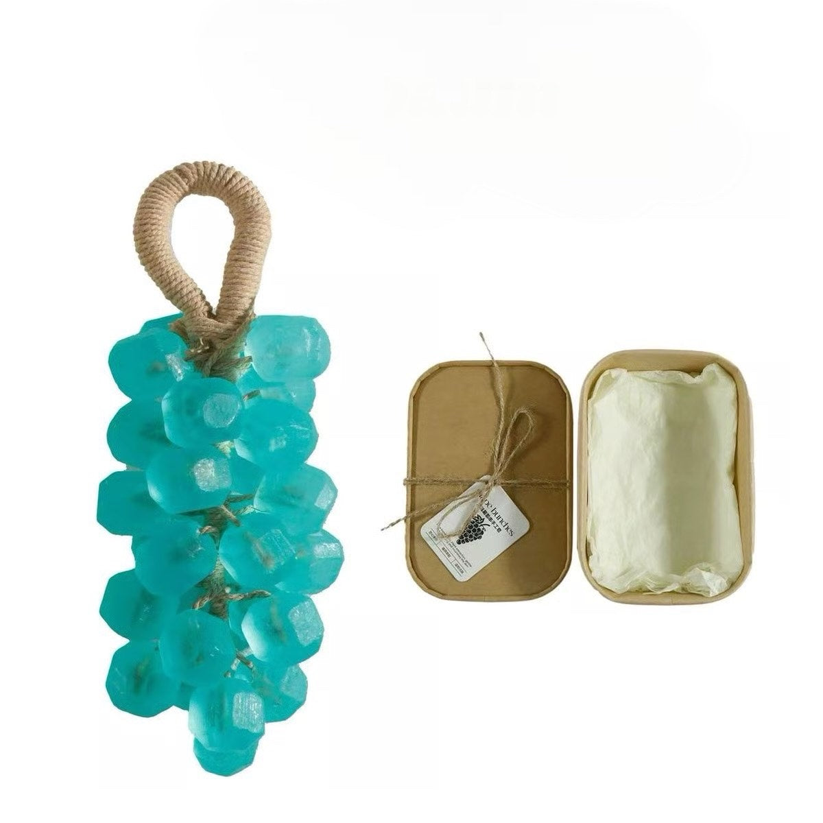 🔥 Originalus rankų darbo kristalinių vynuogių muilas – švelnus valomasis muilas