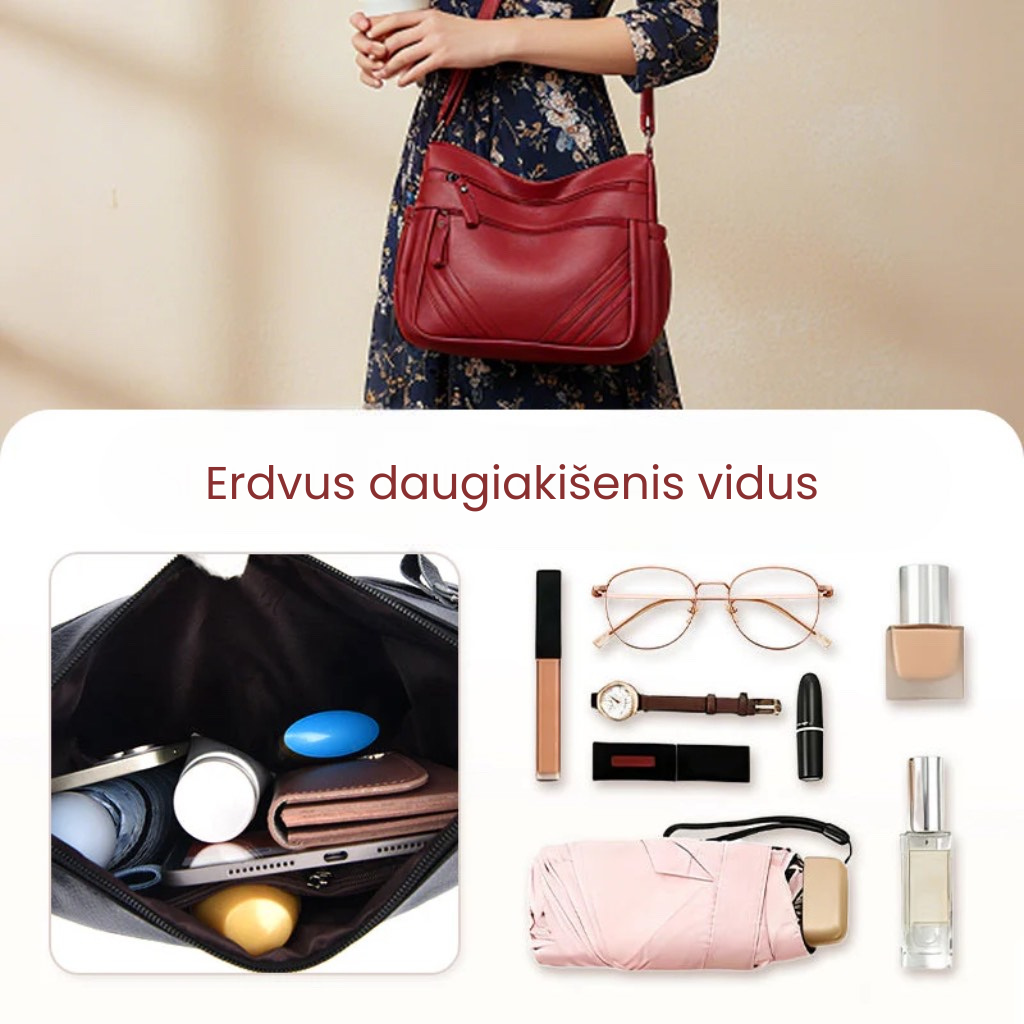 🔥Moteriška madinga rankinė per petį su reguliuojamu dirželiu