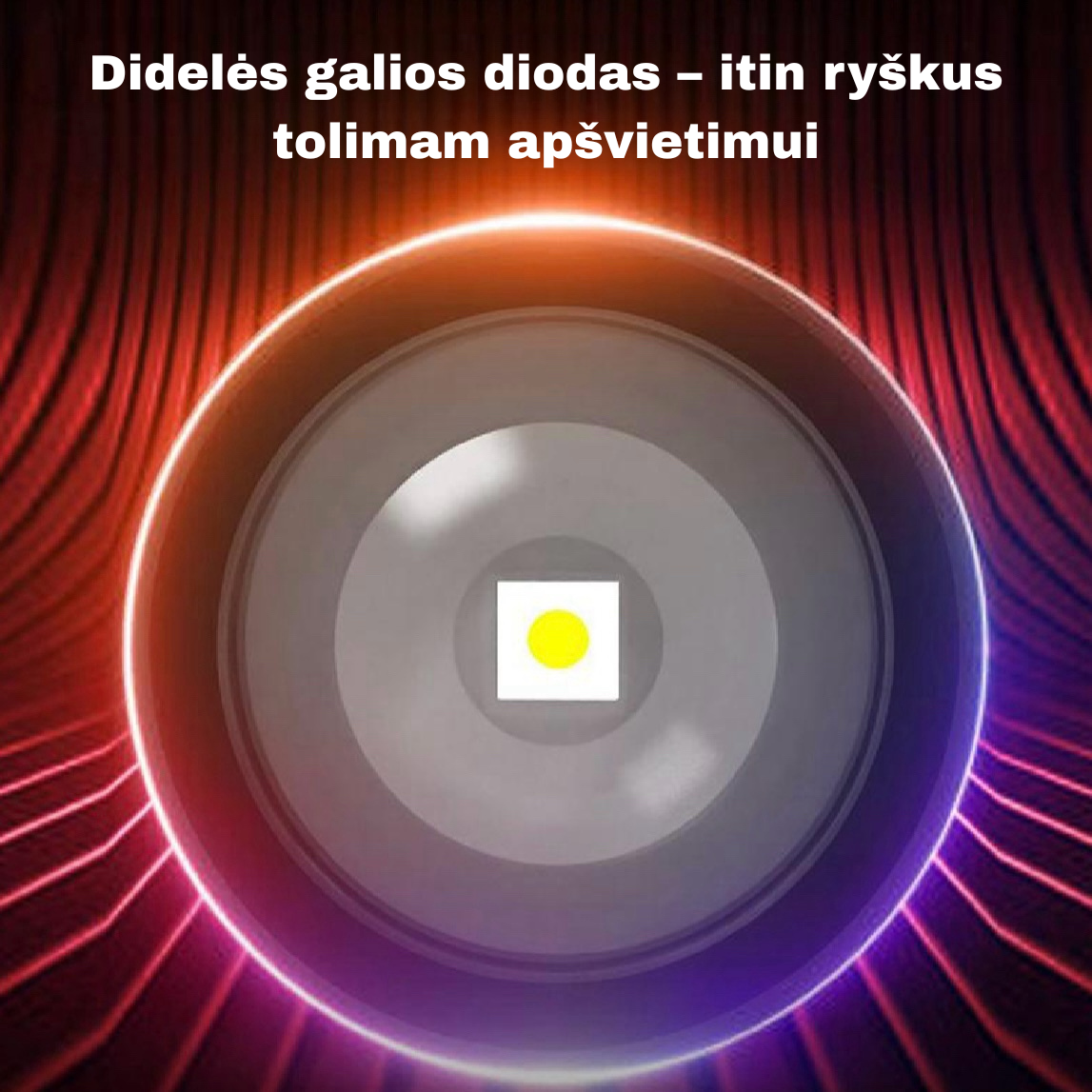 Teleskopinio priartinimo žibintuvėlis – itin ryškus LED šviestuvas