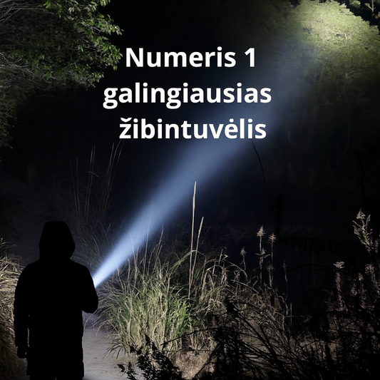 PowerBeam™ Super žibintuvėlis | Itin ryškus • 6000 mAh • 500 m nuotolis