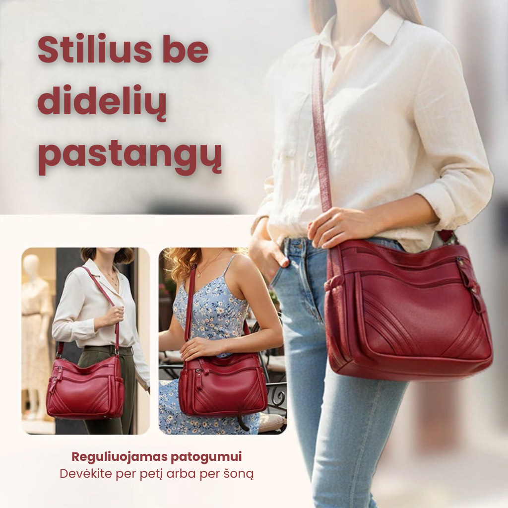 🔥Moteriška madinga rankinė per petį su reguliuojamu dirželiu