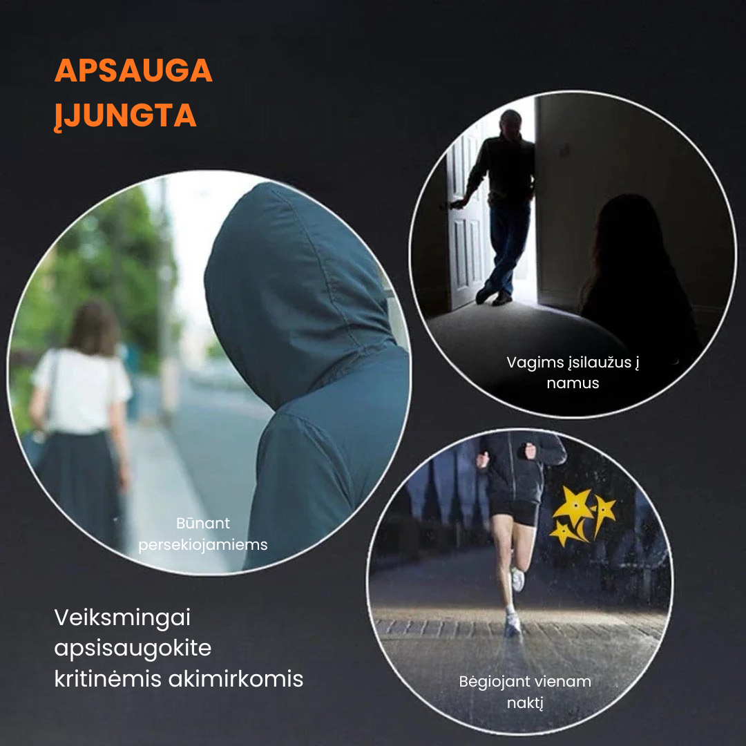 Automobilio raktelio formos savisaugos žibintuvėlis