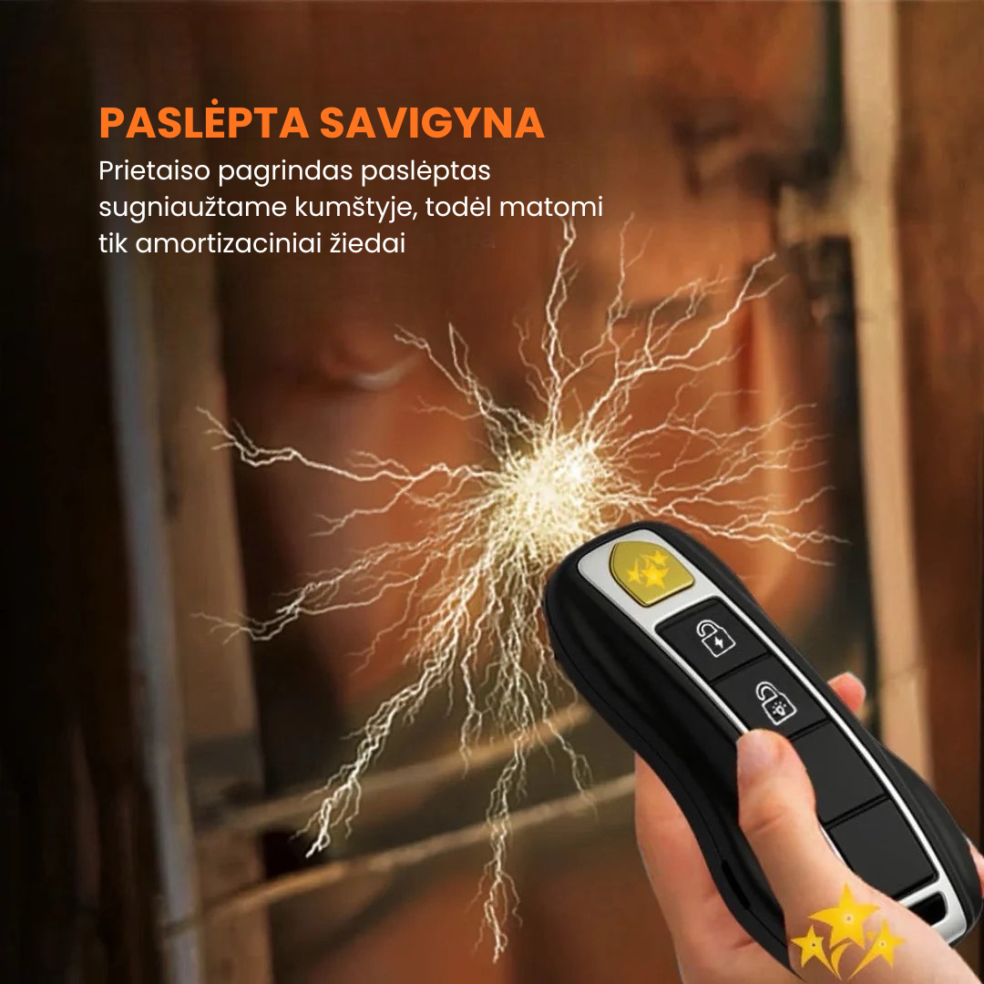 Automobilio raktelio formos savisaugos žibintuvėlis