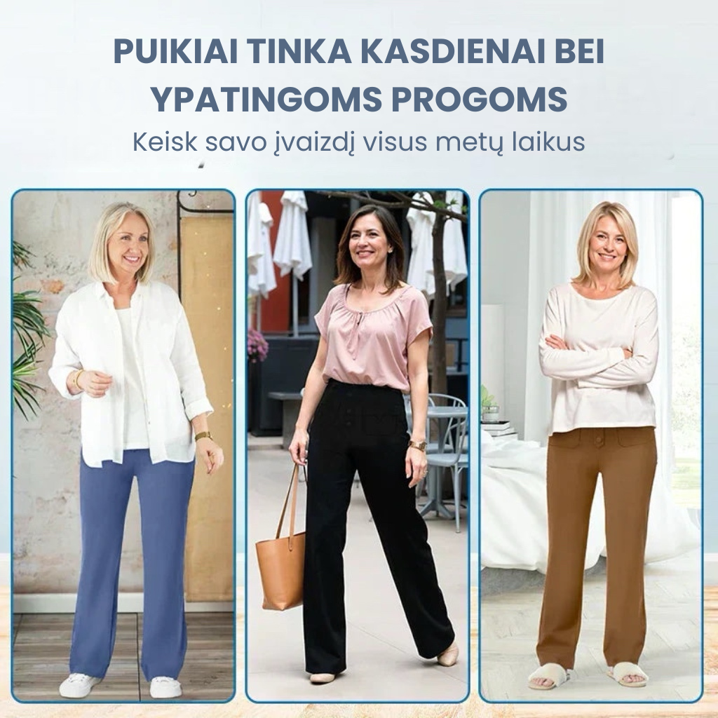 💖 Moteriškos tamprės – tamprios, patogios ir kasdieniškos kelnės