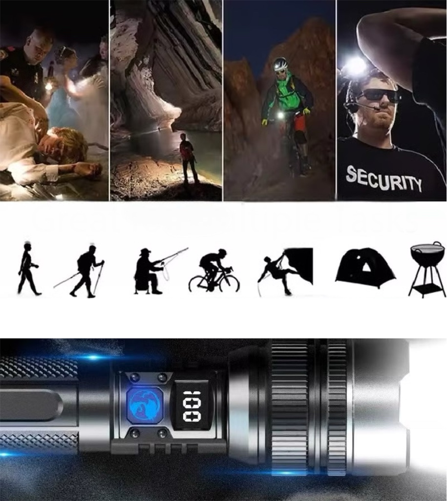 Teleskopinio priartinimo žibintuvėlis – itin ryškus LED šviestuvas