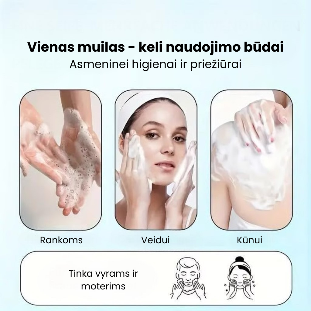 🔥 Originalus rankų darbo kristalinių vynuogių muilas – švelnus valomasis muilas