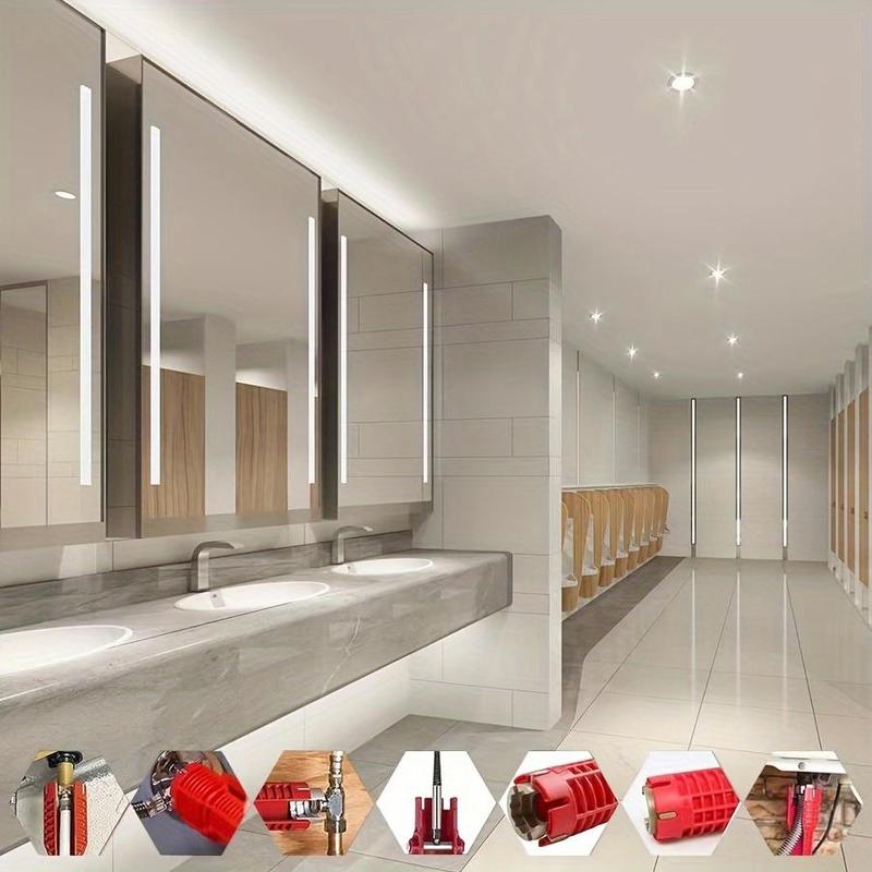 🔧 Daugiafunkcinis 8-viename santechnikos raktas